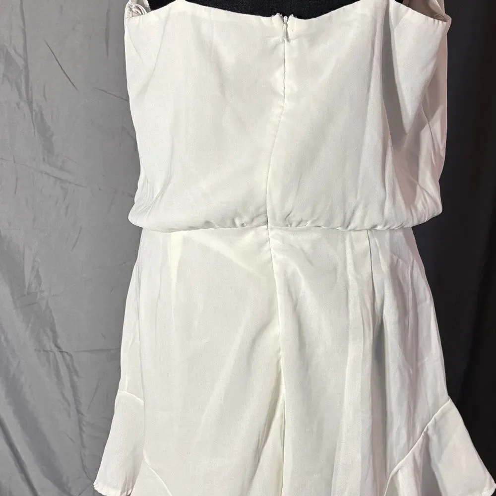 L New She + Sky Spaghetti Strap Cowl Neck Romper NWT Size Large
